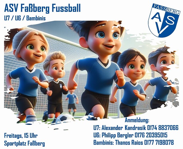 Kontakt & Anmeldung für U7 / U6 und die Bambinis des ASV Faßberg e.V,